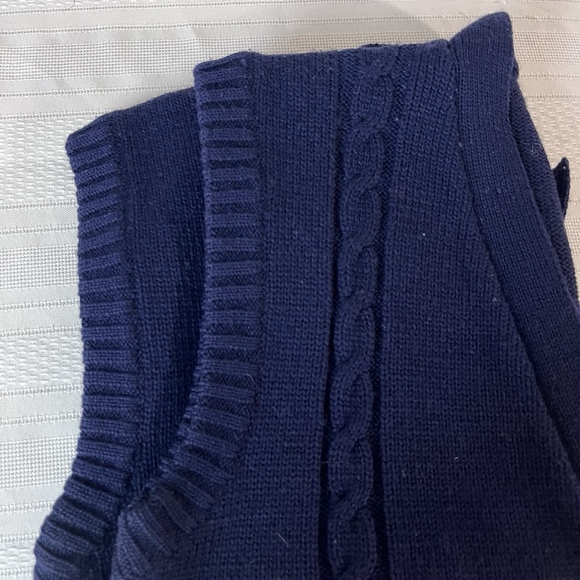 Vintage Foxcroft Virgin Wool Blue Preppy Medium Men’s Sleeveless Vest Academic - Picture 11 of 11